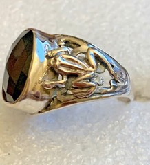 Bali Legacy Natural Thai Black spinel 7.50 CTW ring size 6 in silver