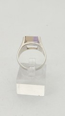 Vintage Clyde Duneier Emerald Cut Ametrine Sterling Silver Ring 8.25