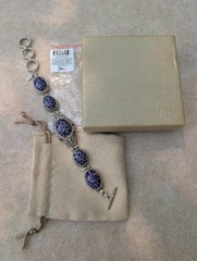 Sarda Bali Purple Coral 925 Sterling Toggle Bracelet 6.5- 8 Rare Unique Handmade