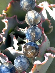 Lepidolite Kyanite Beaded Bracelet Natural Crystal Gemstone 14/15mm