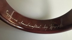 Cypress Handcrafted By Huppke Wood Enameled Bangle Bracelet