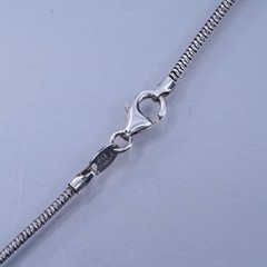 16” 2mm, vintage Italian Sterling 925 silver snake chain necklace