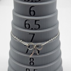 Lovely delicate Sterling Silver Bow chain bracelet natural pearl artisan dainty