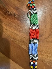 Handmade South African Beaded Bracelet Multicolor Seed Bead Tribal Boho Jewelry