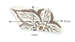 [Korean Traditional] Handcrafted Buncheong Ceramic Flower Brooch with Swarovski