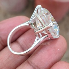 RARE 32 Ct Certified Diamond Solitaire Cocktail Ring! FREE Diamond Studs