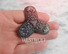 Viking Trefoil Brooch or Pin – Borre Style Viking Art – Norse/Norway/Cloak/Badge