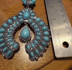 60 inch turquoise tone in howlite necklace