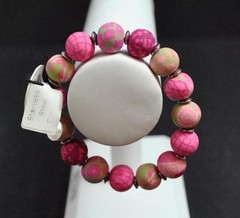 Jilzara Berry Medium Keepsake Polymer Clay Beads Stretch Bracelet Artisan