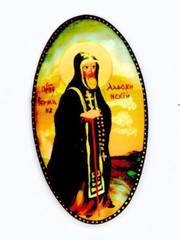 Russian Handpainted Brooches of Religous Saints_brooch_09