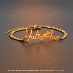 Personalized Name Bracelets, 9-19cm Chain, Gold/Rose Gold/Silver Color