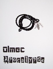 NEW HANDMADE Olmec Apocalypse silver alloy black leather Native American band