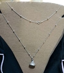 JCP Dainty Solid 925 Sterling Silver Candy Kiss Pendant Ball Chain 18” 15 Gms #4