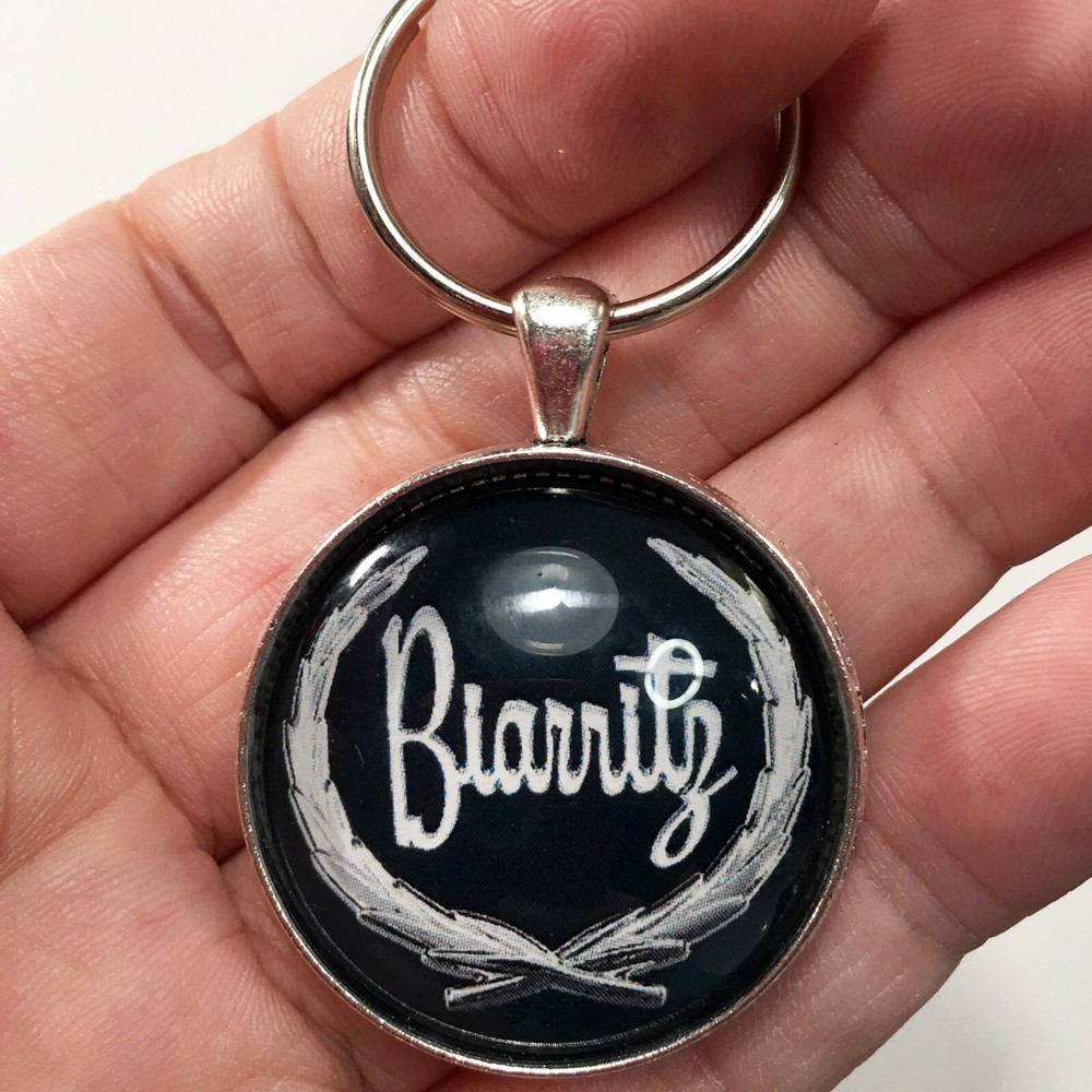 Vintage Cadillac Biarritz Wreath Crest Chrome Badge Emblem Reproduction Keychain