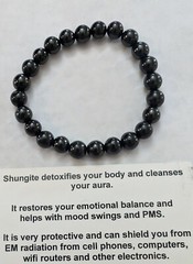 Shungite for Protection and mood swings Beaded Crystal Stone Bracelet