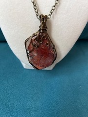 Handcrafted Genuine Freeform Section Shoushane Stone Pendant Necklace