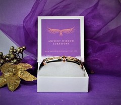 Cuff Bracelet/Copper and Black Leather-Handmade- Gift Box/Free Shipping-BL01110