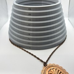 Vintage Solid Copper Concho Necklace Southwestern 30″ Artisan Healing