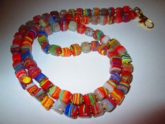 Traditional Turkish Artisan Handmade Cube Glass Beaded Necklace/Lanyard