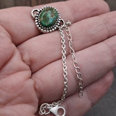 Sonoran Gold Turquoise Bracelet Sterling Silver Southwestern Dainty Stackable