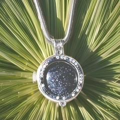 Dark Purple Goldstone Pendant