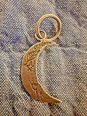 Jes MaHarry Sterling Silver Let Magic In Moon Charm w/ Flower Star