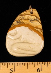 FABULOUS SOUTHWEST STYLE STONE AGATE CARVED FEMALE NUDE PENDANT BEAUTIFUL RARE !