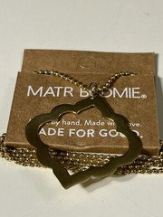 MATR BOOMIE Gold Toned Necklace Fair Trade NIP