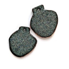 Enameled Copper Charms Noir Film Woman Asymmetrical Shape (20752)