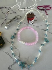 Lot 13 Puerto Rican, Handmade (2)Necklaces, (4)Bracelets,keychains and magnets