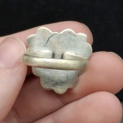 Royston Ribbon Turquoise Heart Ring Sterling Silver 925 Southwestern Size 7