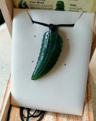 New zealand Style Jade Fern handmade necklace pendant 35mm L Unisex
