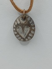 Necklace River stone Heart jewelry for her USA handmade womens necklace stone