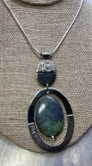 DOMINIQUE DINOUART DDD Ruby Zoisite 925S Articulated Pendant Necklace 19” 34.1g