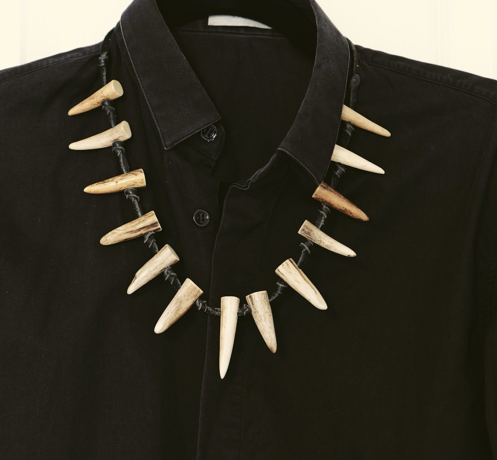 Isamu Katayama Backlash Bone Antler Leather Knot Necklace Japan Archival Rare