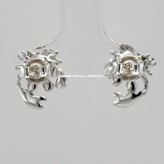 Cognac / Brown BALTIC AMBER Carb Earrings 925 STERLING SILVER Poland #5347e