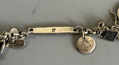 JES MAHARRY Sundance Catalog Sterling Silver LOADED 18 CHARM Bracelet Hearts 41g