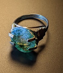 8 Cts Emerald Ring – Size 7 – Natural Emerald – 14 K Gold Filled