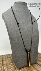 Handmade Wooden Surfboard Necklace Brown Pendant Adjustable Cord Surfer Beach