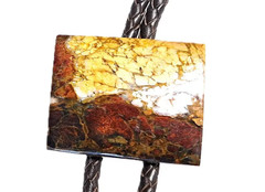 Bolo Bola Tie 40″ long Amazing Picture Jasper High Quality Real Leather Cord#109
