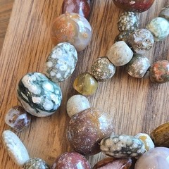All Natural Polished Stones Necklace Jasper Agate More Hand Crafted Artisan