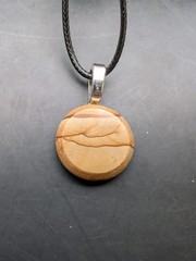 Picture Jasper Round pendant stone necklace #1708