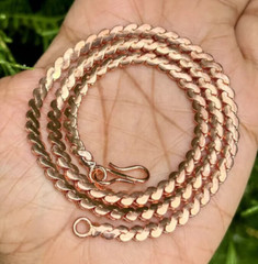30 inch Pure Copper Serpentine Chain Necklace, Healing Copper Jewelry, Spiritual