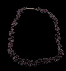 Vintage Handmade Natural Garnet Chip Necklace