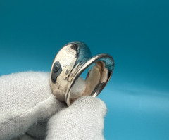 Sturdy Solid Sterling Silver Ring by Milor Italy