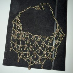 Handcrafted Egyptian Necklace, Brass With Green Accents (K1)