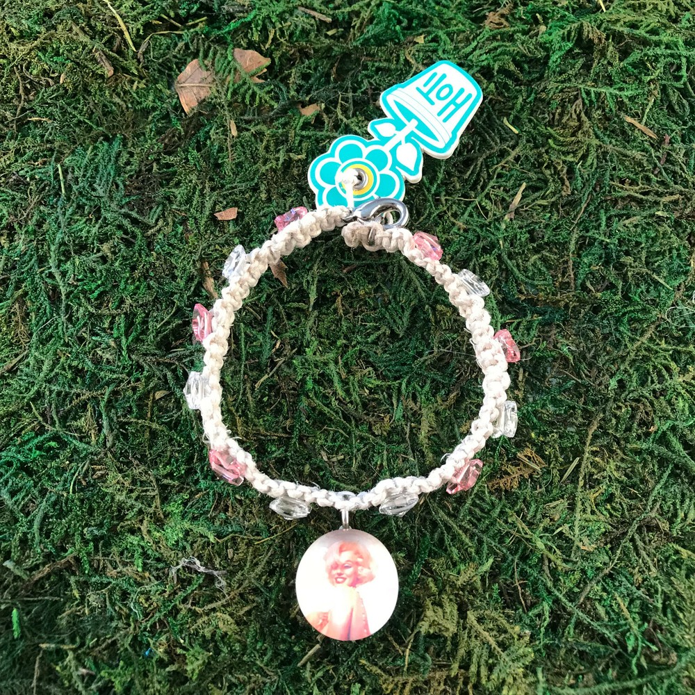 HOTI Hemp Handmade Butterflies BBJ Marilyn Monroe Swarovski Crystal Bracelet NWT