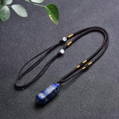 Natural Lapis Lazuli Crystal Pendant Healing Balance Amulet Women Men Necklace