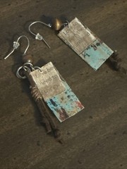 Upcycled Paper Earrings Handmade