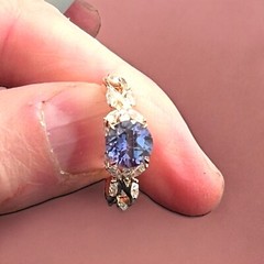 Victorian Style Handcrafted Lab Grown Alexandrite Ring in 18k Rose Gold Vermeil